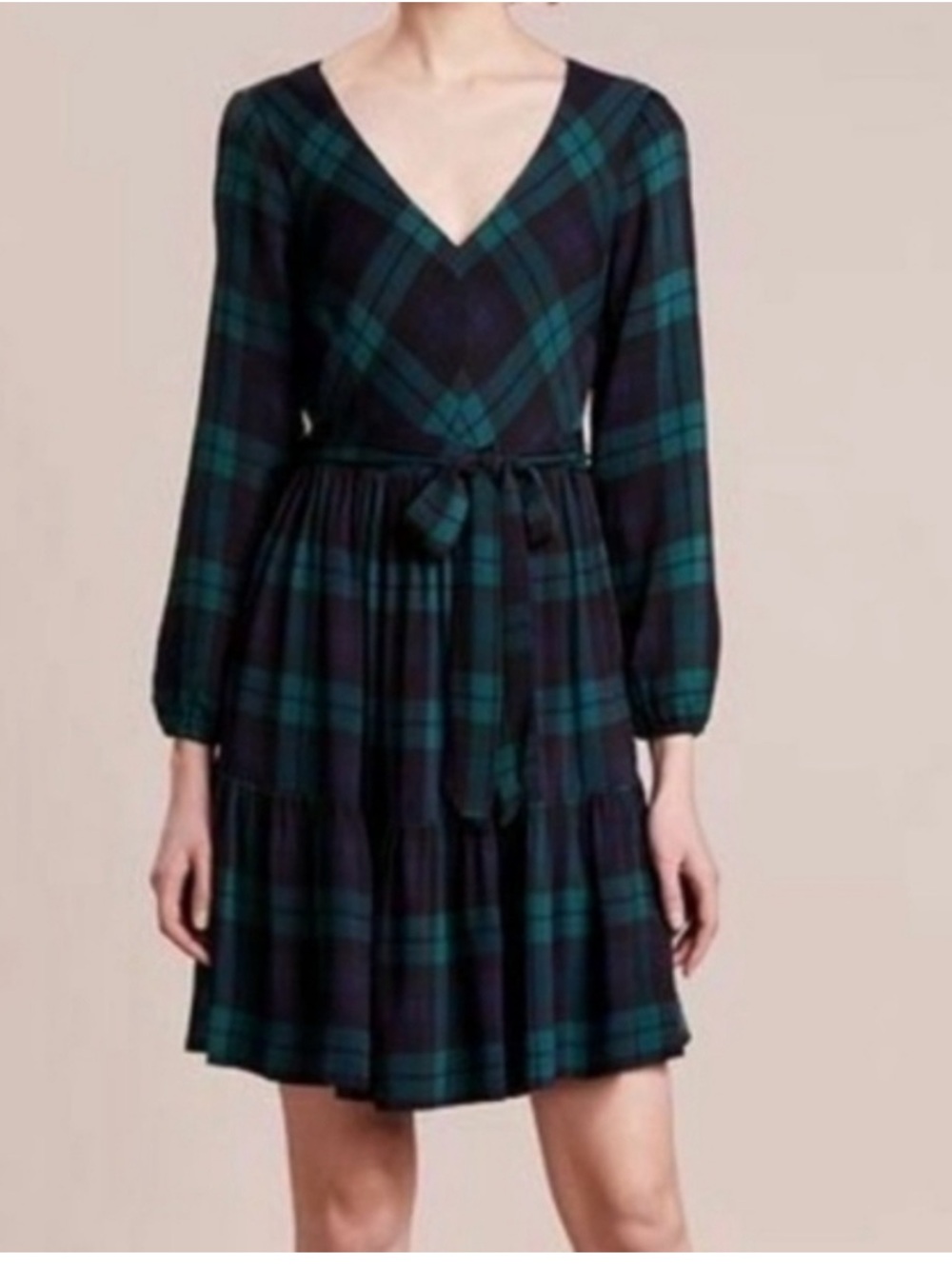 J. Crew Drapey Blackwatch Tartan plaid dress H3169 - Picture 6 of 12